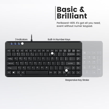 PERIBOARD-409 U - Wired Mini Keyboard 75% - Perixx Europe