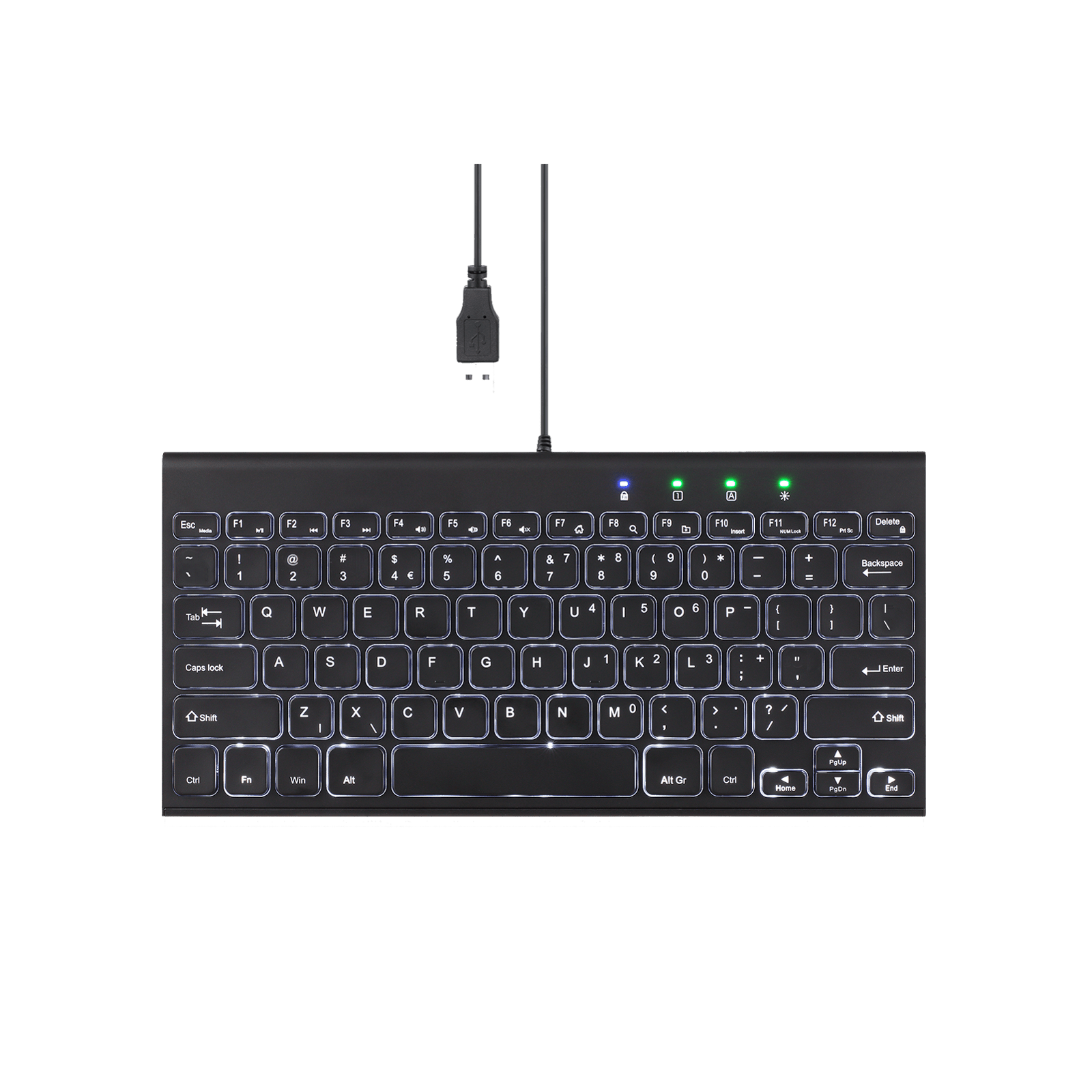 PERIBOARD-429 - Wired 70% Mini Backlit Keyboard Scissor Keys - Perixx Europe