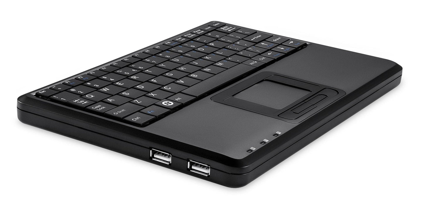 PERIBOARD-510 H PLUS - Wired Super-Mini 75% Touchpad Keyboard Scissor Keys Extra USB Ports - Perixx Europe