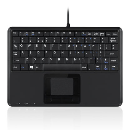 PERIBOARD-510 H PLUS - Wired Super-Mini 75% Touchpad Keyboard Scissor Keys Extra USB Ports - Perixx Europe