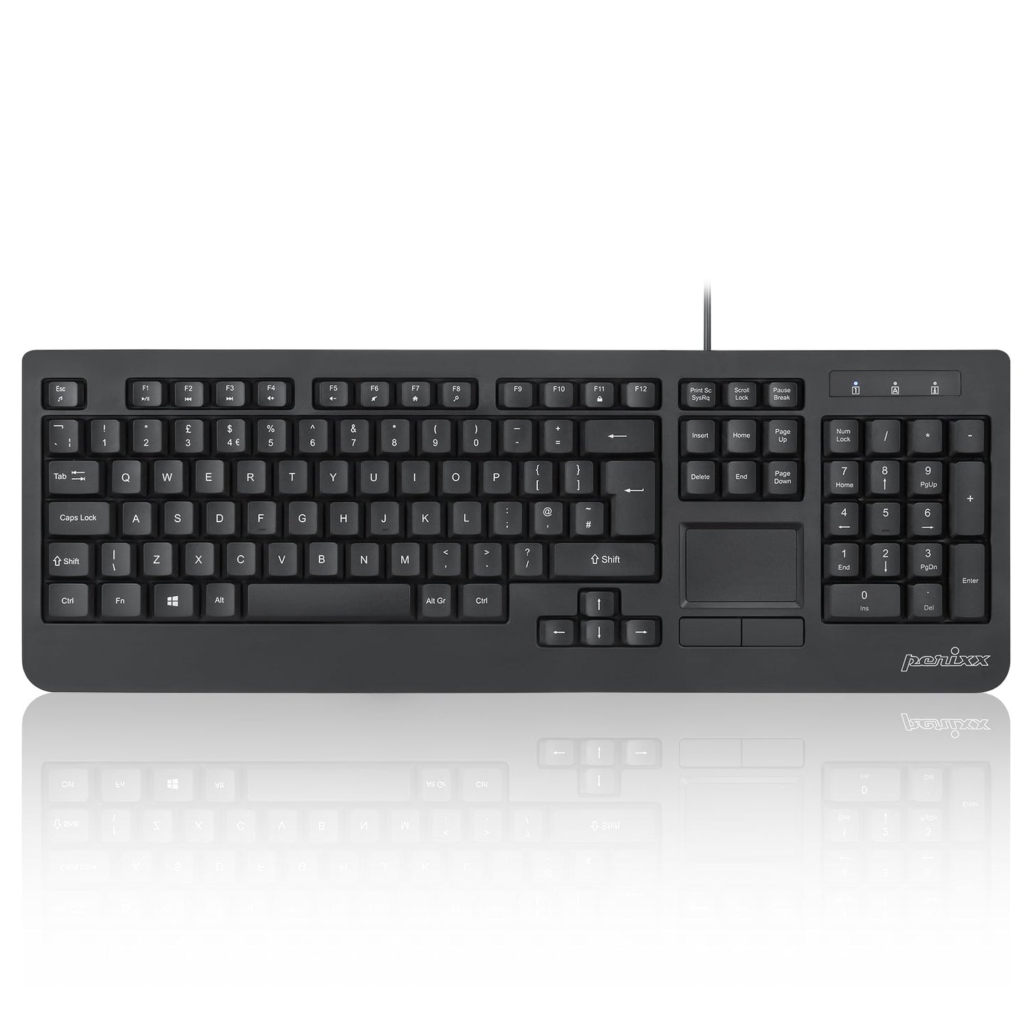 PERIBOARD-513 - Wired Touchpad Keyboard 100% - Perixx Europe