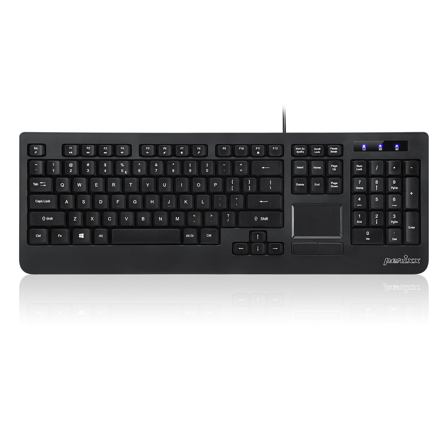 PERIBOARD-513 - Wired Touchpad Keyboard 100% - Perixx Europe