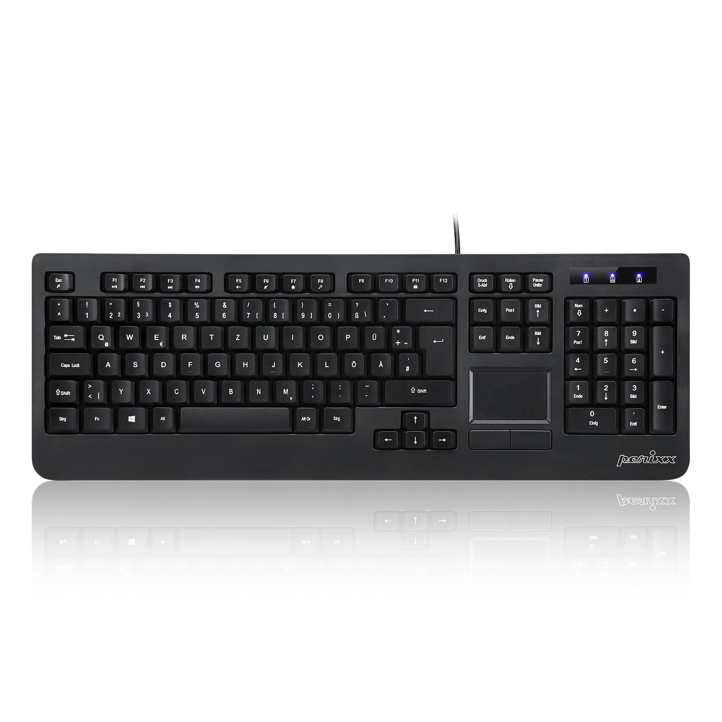 PERIBOARD-513 - Wired Touchpad Keyboard 100% - Perixx Europe