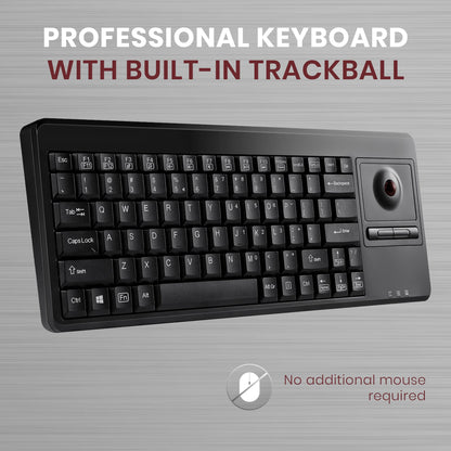 PERIBOARD-514 H PLUS - Wired Mini Trackball Keyboard 75% Extra USB Ports - Perixx Europe