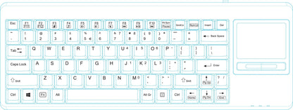 PERIBOARD-515 H PLUS - Wired Touchpad Keyboard 75% Extra USB Ports - Perixx Europe