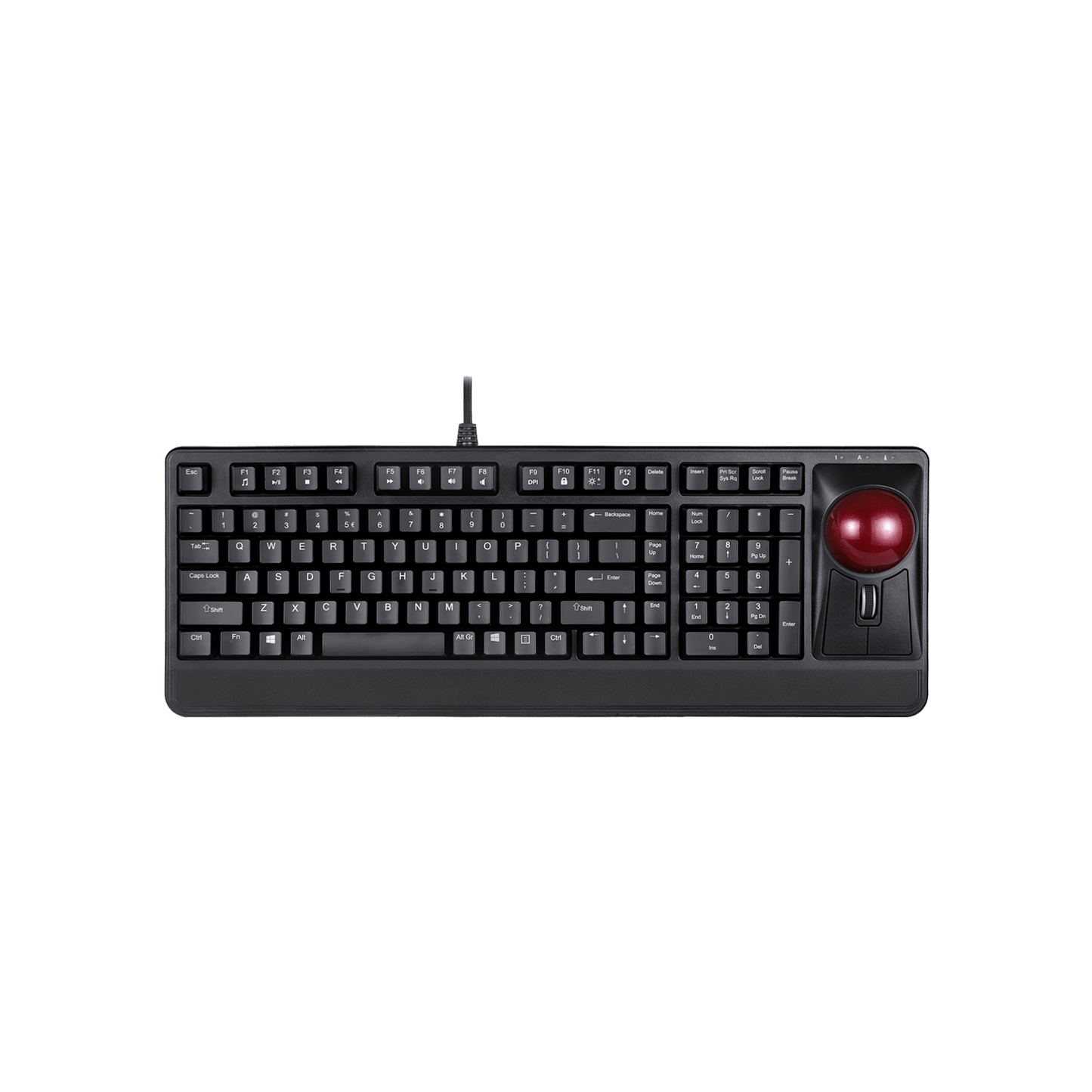 PERIBOARD-522 - Wired Mechanical Trackball Keyboard (75% Plus Numpad) - Perixx Europe