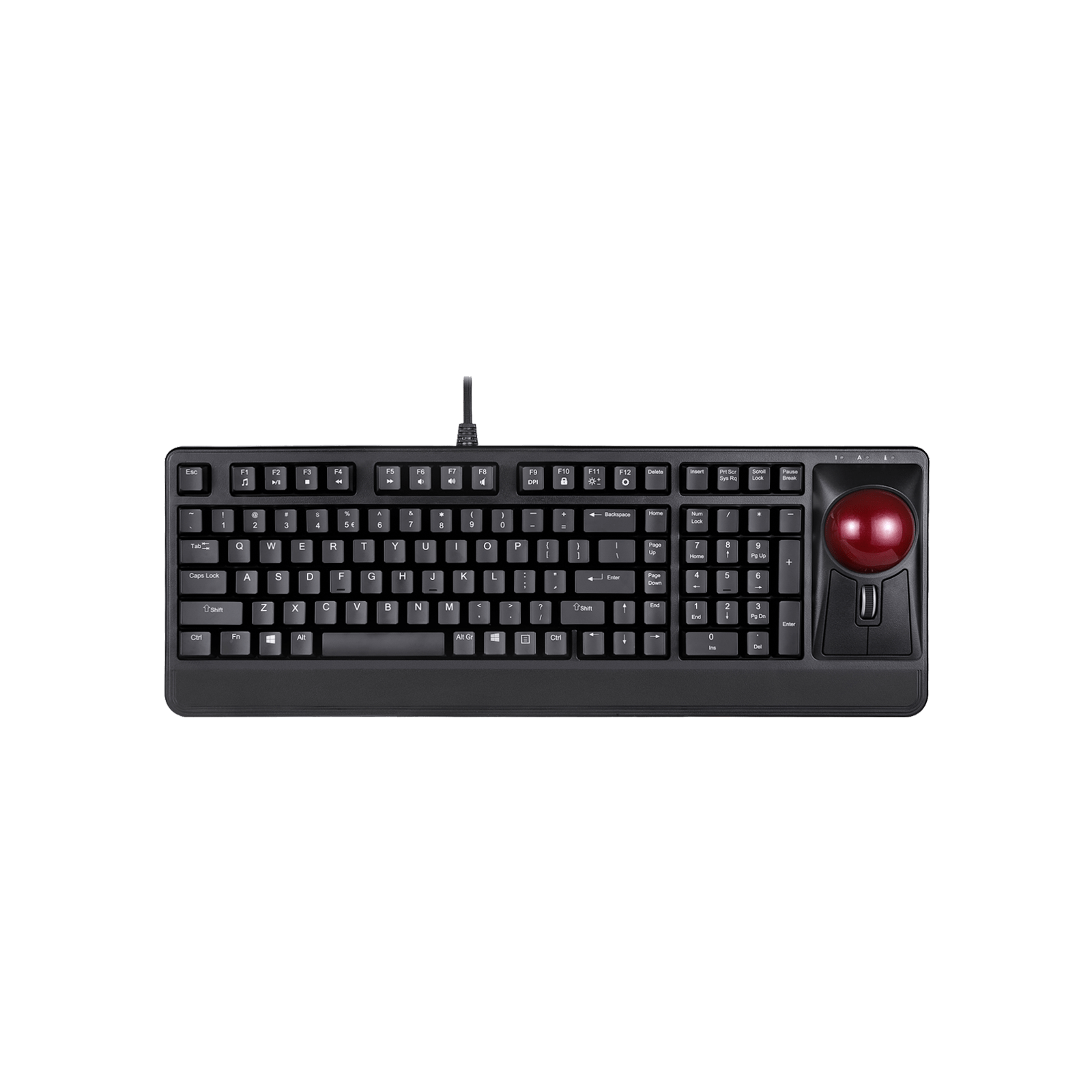 PERIBOARD-522 - Wired Mechanical Trackball Keyboard (75% Plus Numpad) - Perixx Europe