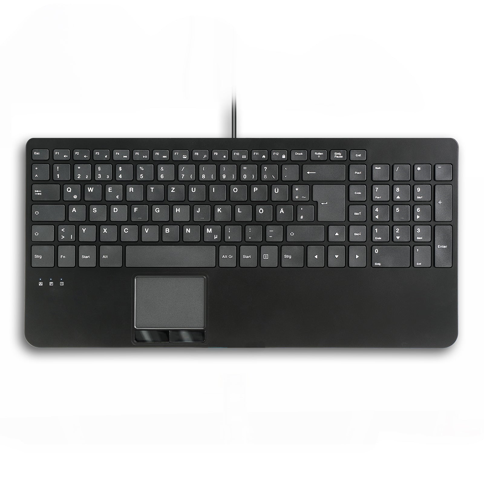 PERIBOARD - 534 H Wired Compact US Keyboard with Touchpad and USB Hubs - Perixx Europe