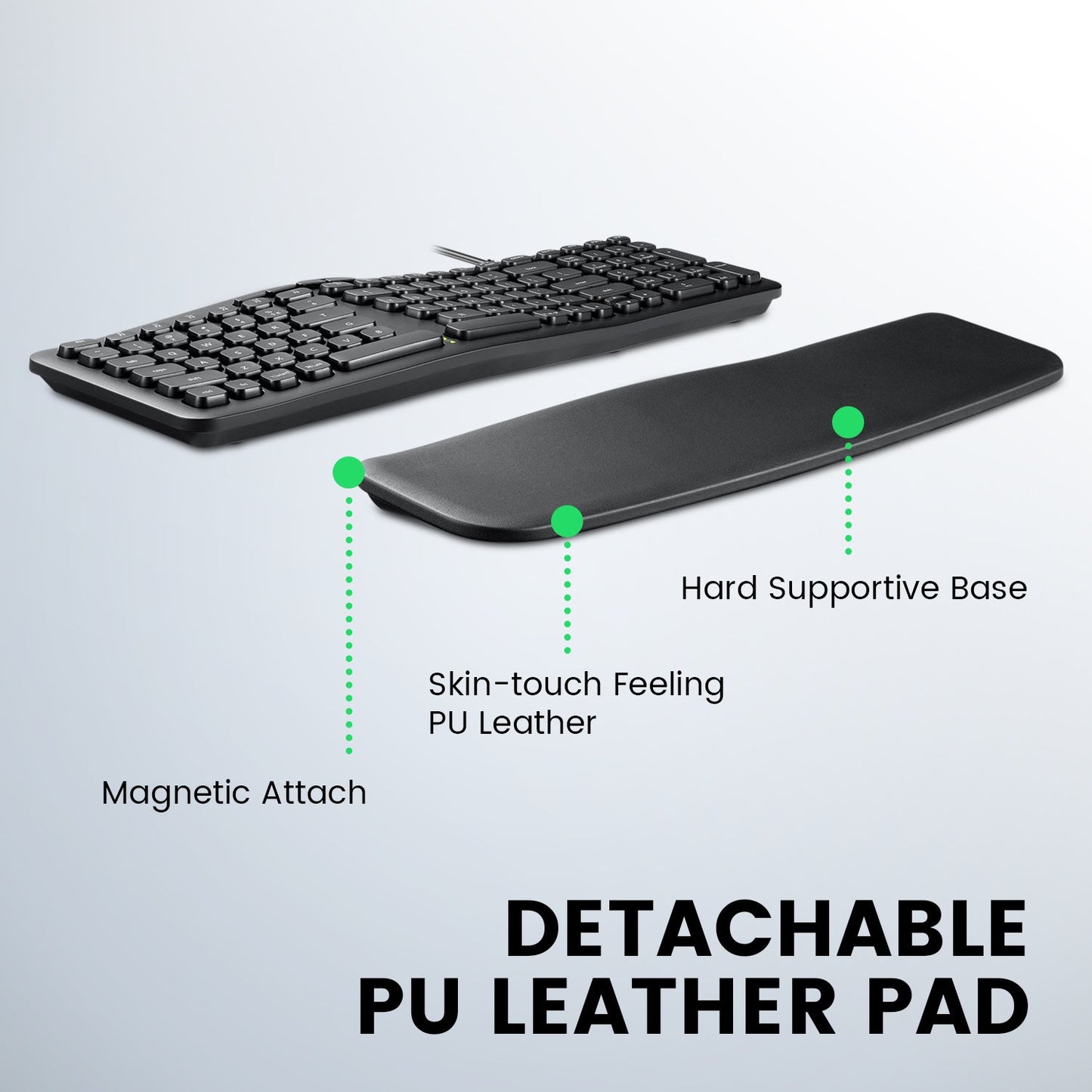 PERIBOARD - 536 Wired Ergonomic Compact USB Keyboard - Perixx Europe