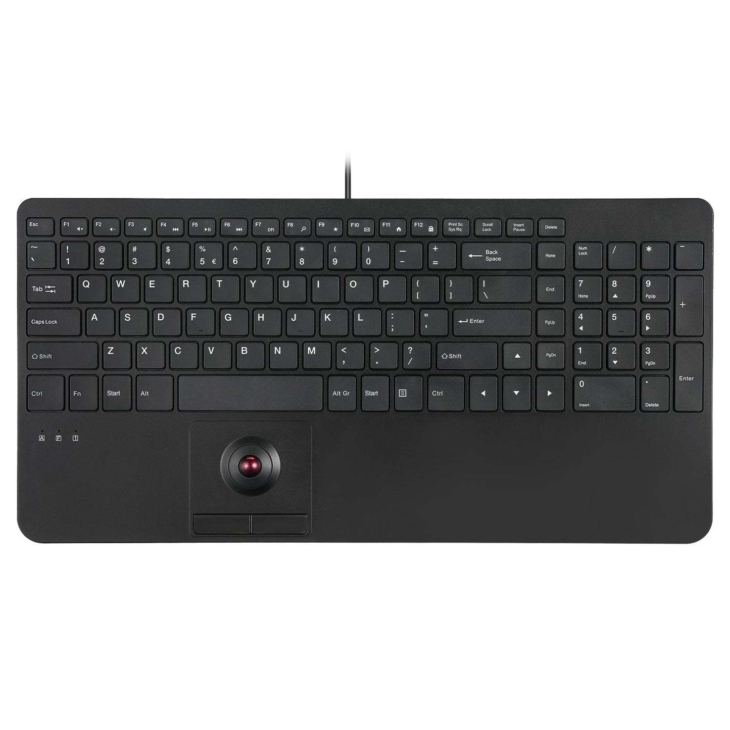 PERIBOARD-538 US, Wired Compact USB Keyboard with Trackball - Perixx Europe