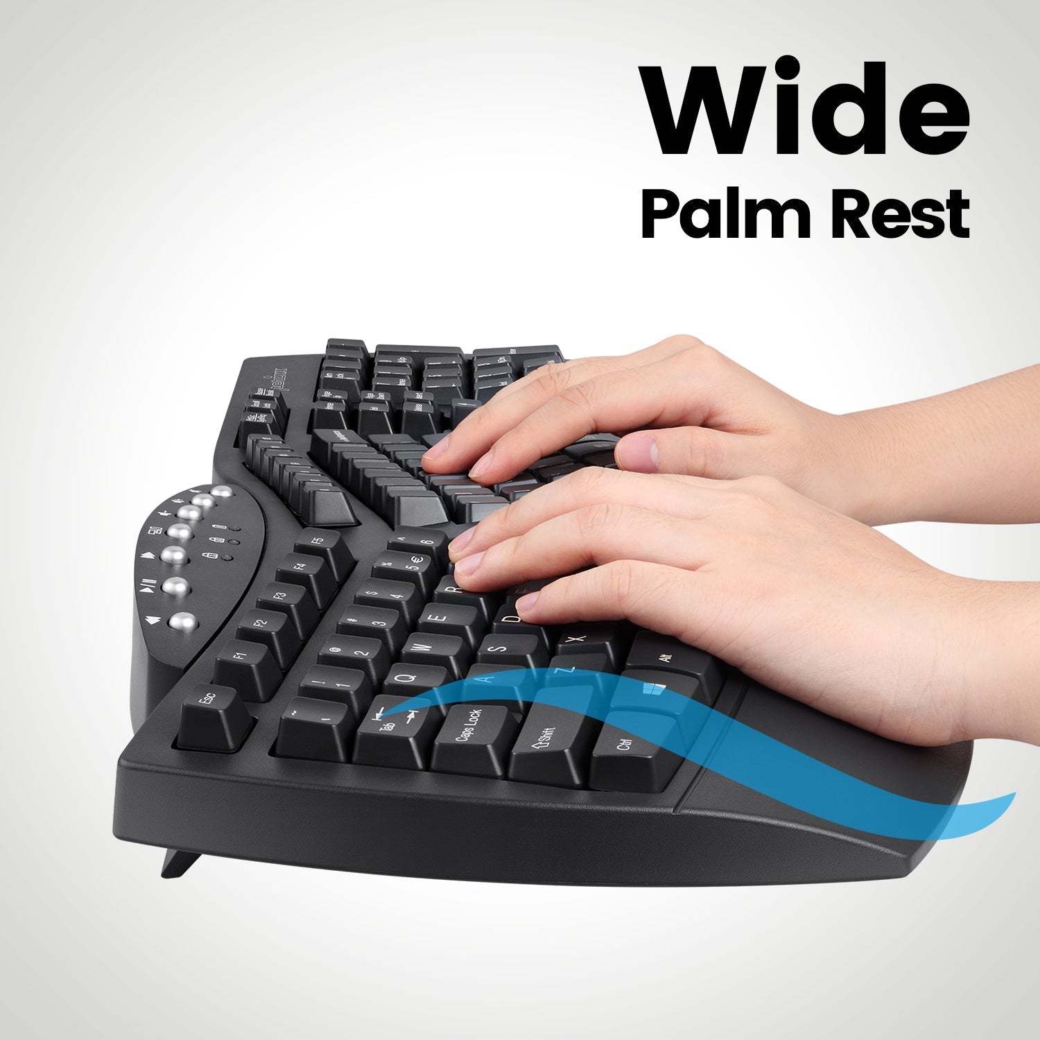 PERIBOARD-612 B - Wireless Ergonomic Keyboard plus Bluetooth Connection - Perixx Europe