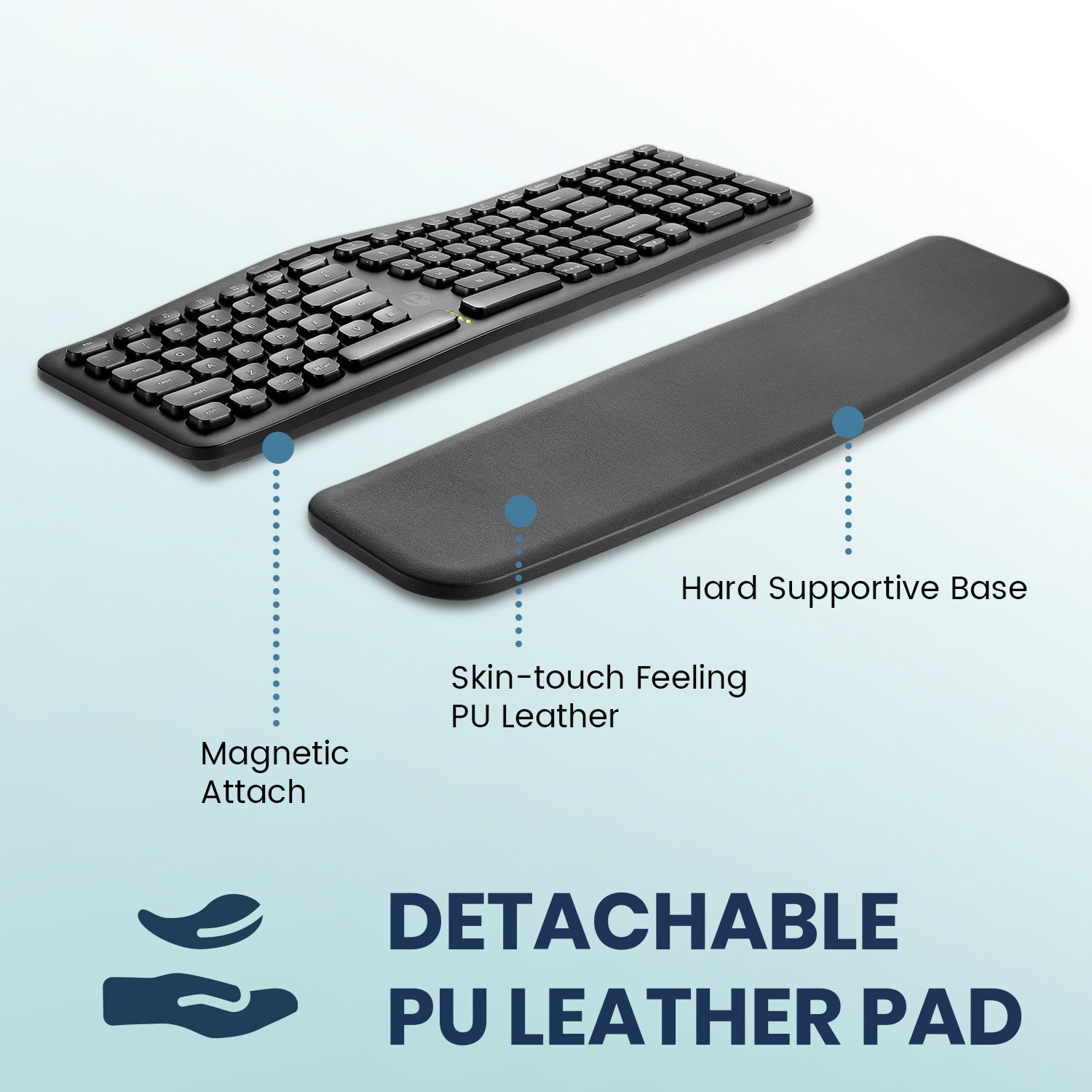 PERIBOARD - 636 Wireless Ergonomic Compact USB Keyboard - Perixx Europe