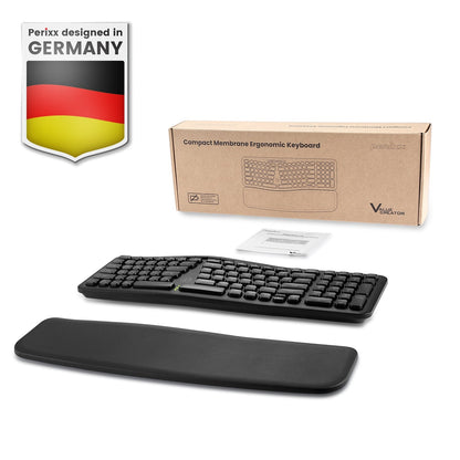 PERIBOARD - 636 Wireless Ergonomic Compact USB Keyboard - Perixx Europe