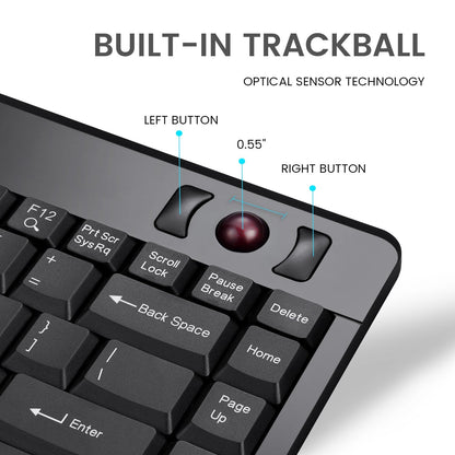 PERIBOARD-706 PLUS - Wireless Trackball Keyboard 75% - Perixx Europe