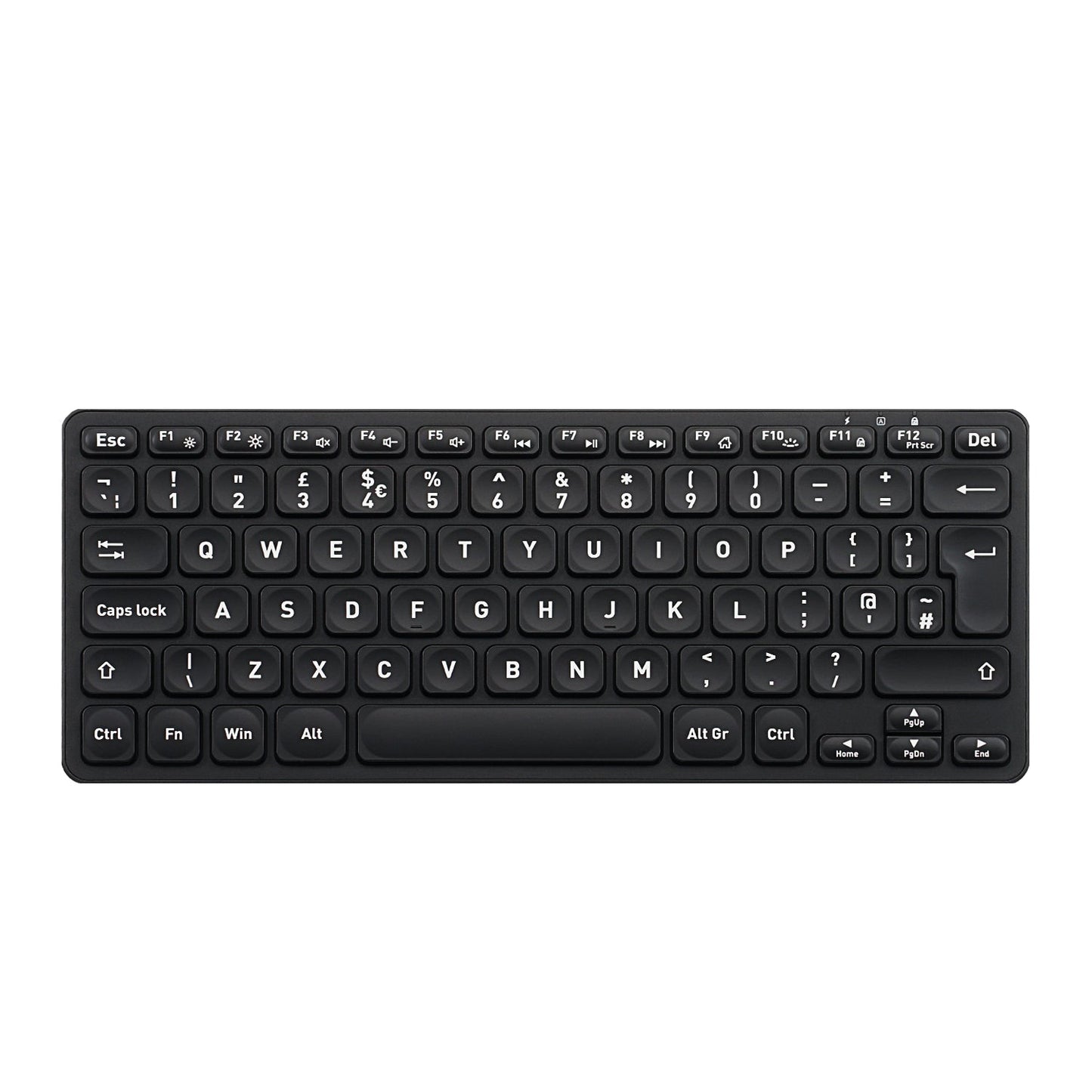 PERIBOARD-732 Wireless Mini Backlit Rechargeable Scissor Keyboard 70% with Large Print Letters - Perixx Europe