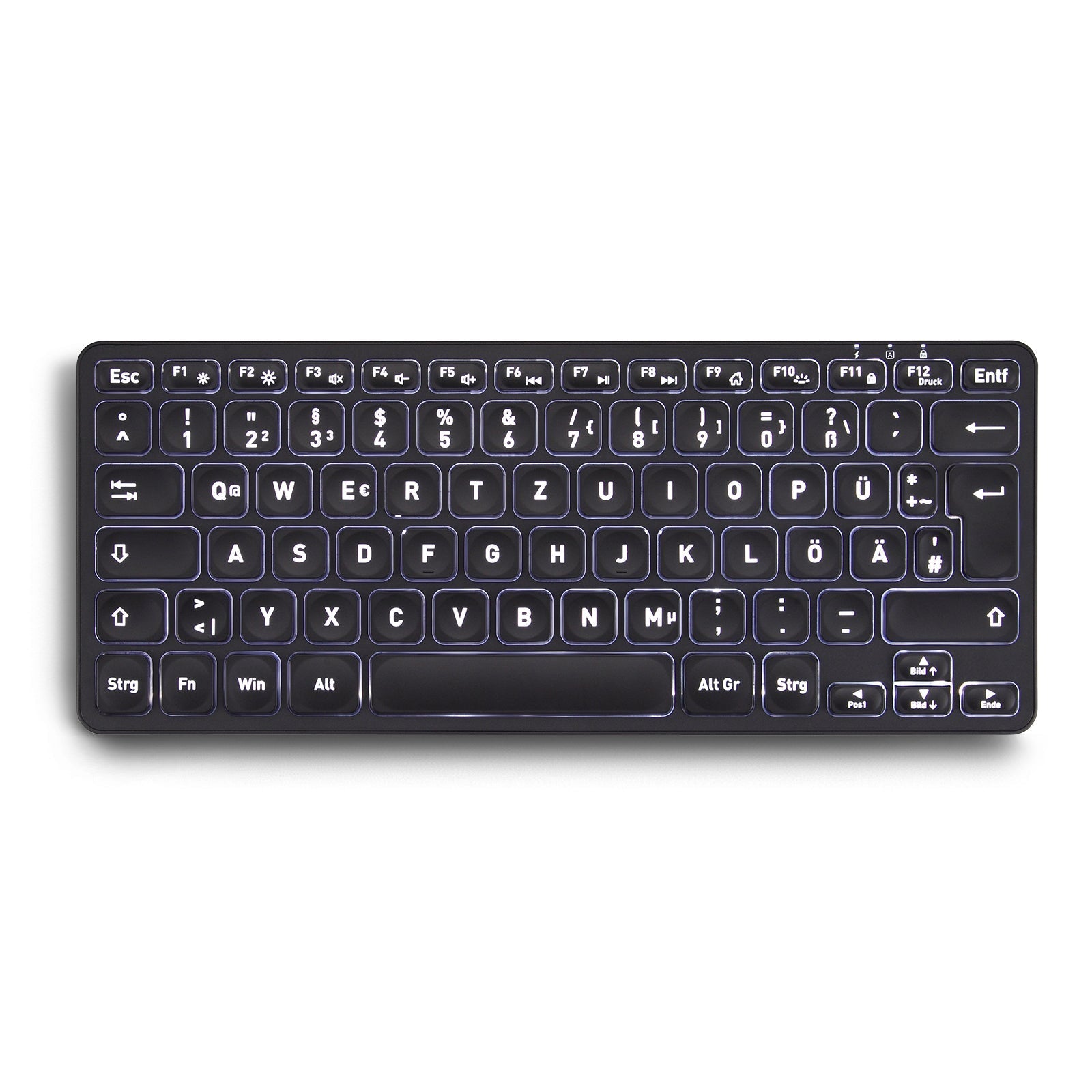 PERIBOARD-732 Wireless Mini Backlit Rechargeable Scissor Keyboard 70% with Large Print Letters - Perixx Europe