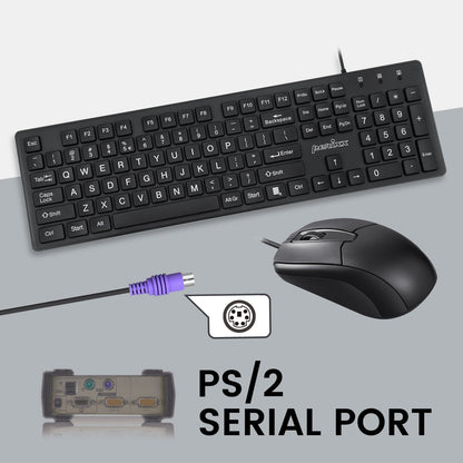 PERIDUO - 117P - Wired Standard PS2 Keyboard and Mouse Combo - Perixx Europe