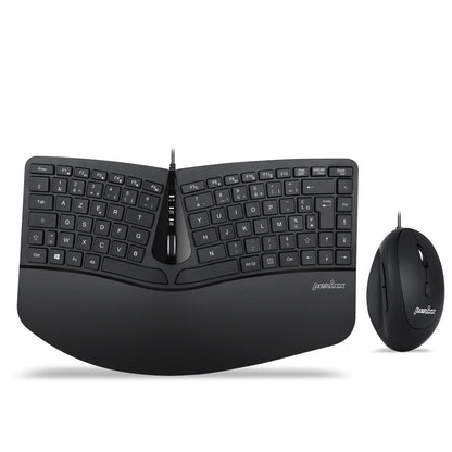 PERIDUO-406 - Wired Ergonomic Combo (75% Keyboard and Vertical Mouse) - Perixx Europe