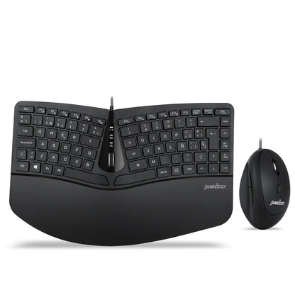 PERIDUO-406 - Wired Ergonomic Combo (75% Keyboard and Vertical Mouse) - Perixx Europe