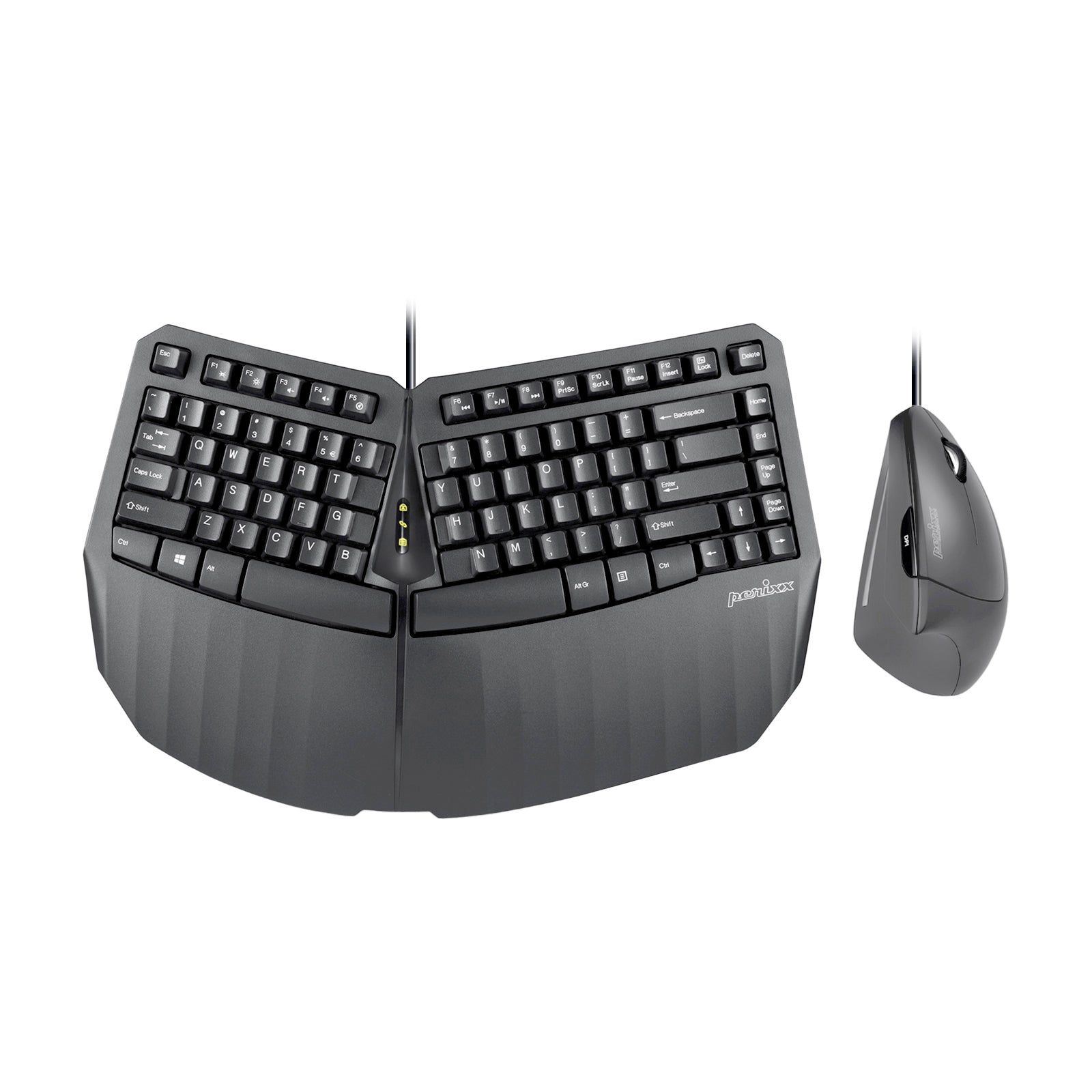 PERIDUO - 413 Wired USB Ergonomic Compact Split Keyboard and Vertical Mouse - Perixx Europe