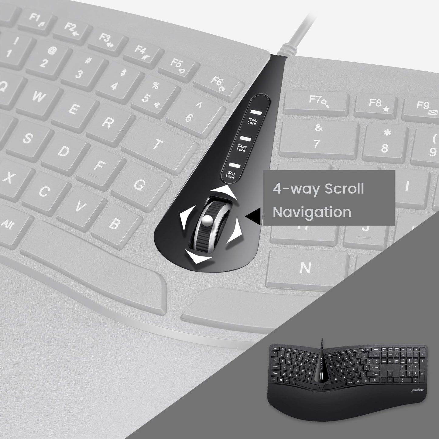 PERIDUO-505 - Wired Ergonomic Combo (100% Keyboard and Vertical Mouse) - Perixx Europe