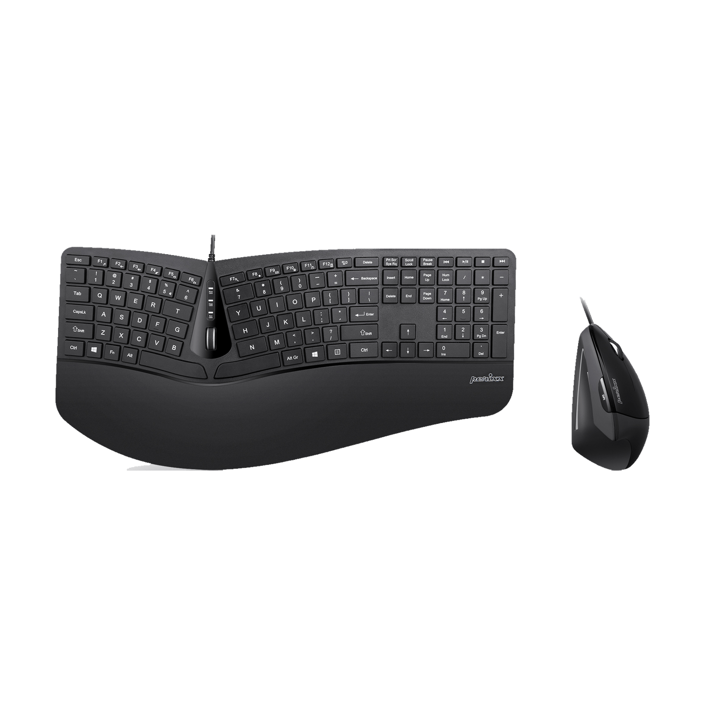 PERIDUO-505 - Wired Ergonomic Combo (100% Keyboard and Vertical Mouse) - Perixx Europe