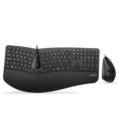 PERIDUO-505 - Wired Ergonomic Combo (100% Keyboard and Vertical Mouse) - Perixx Europe