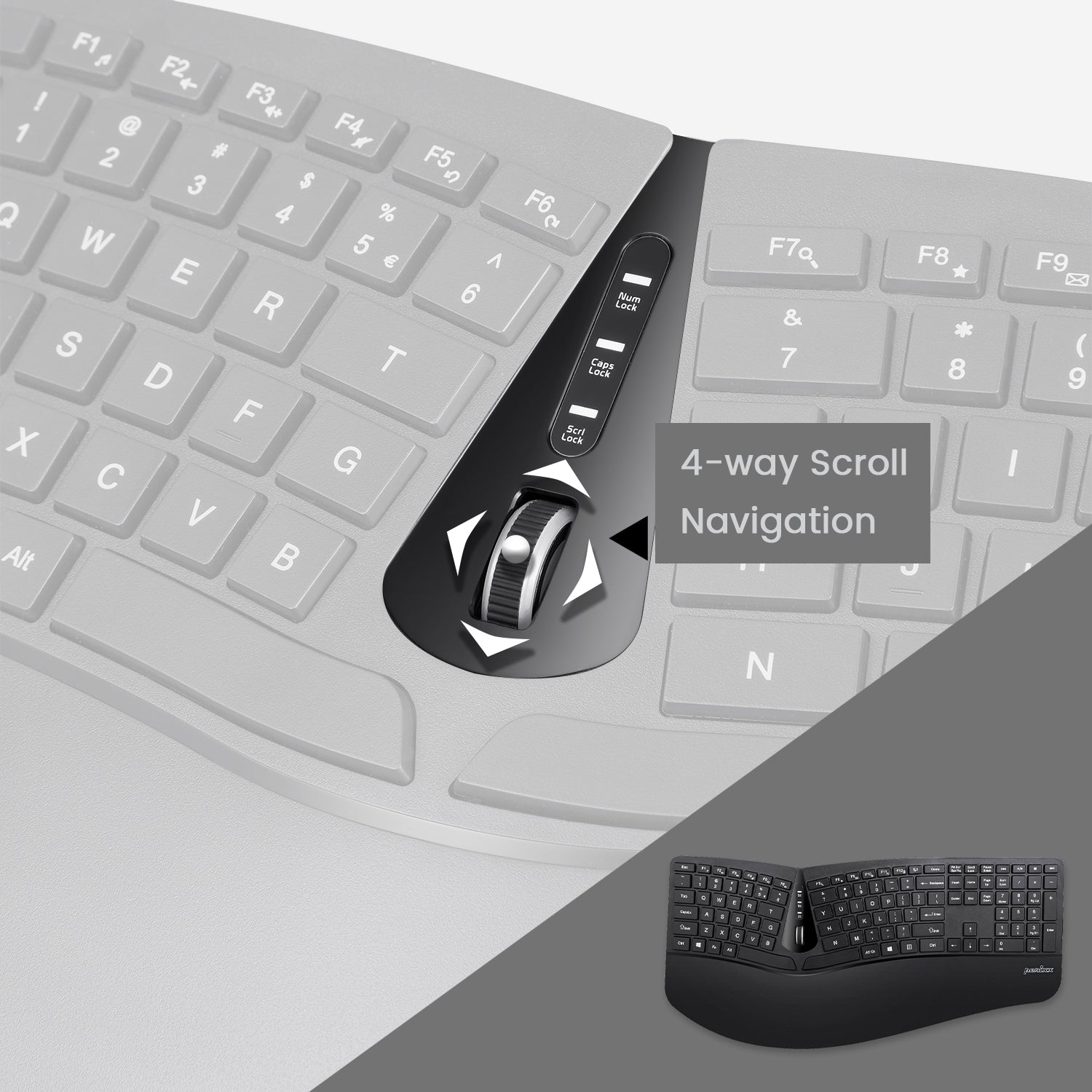 PERIDUO-605 - Wireless Ergonomic Combo (100% Keyboard and Vertical Mouse) - Perixx Europe