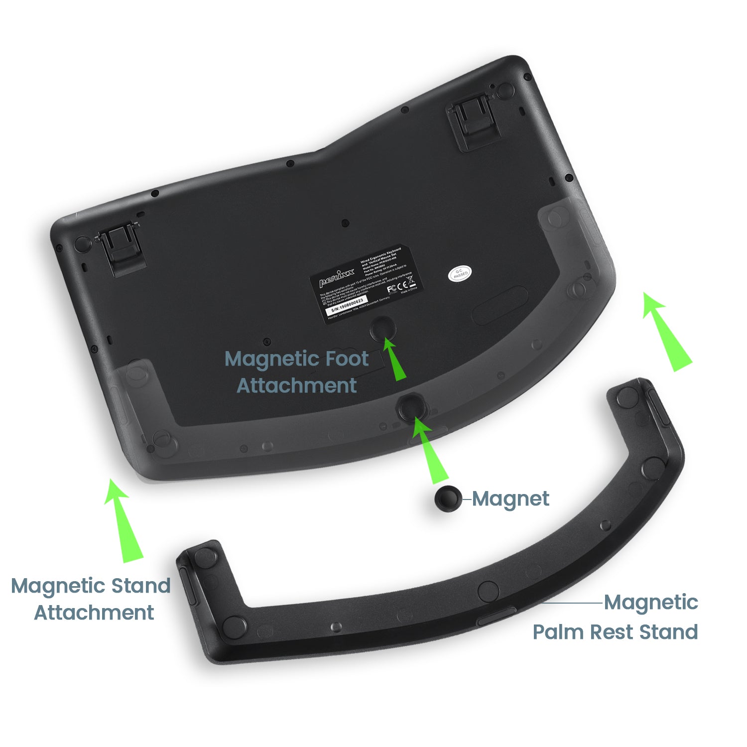 PERIDUO-606 - Wireless Ergonomic Combo (75% Keyboard and Vertical Mouse) - Perixx Europe