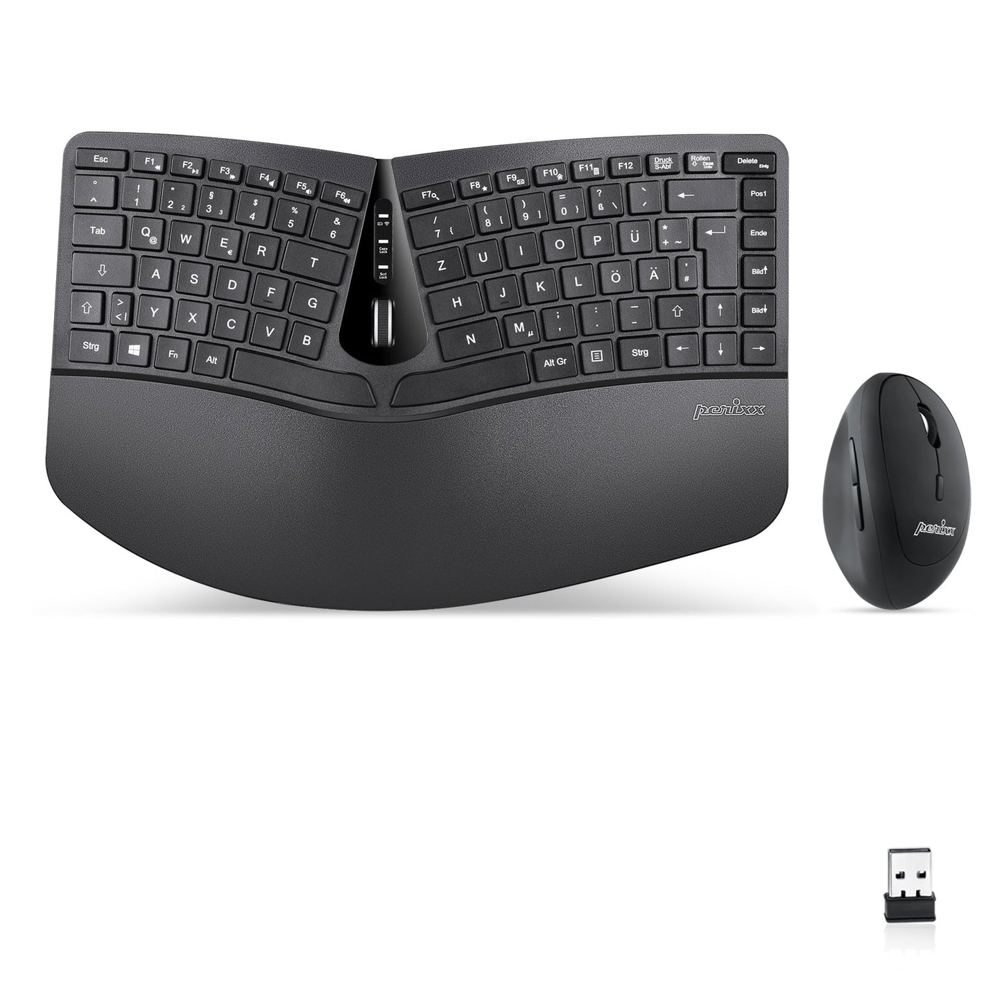 PERIDUO-606 - Wireless Ergonomic Combo (75% Keyboard and Vertical Mouse) - Perixx Europe