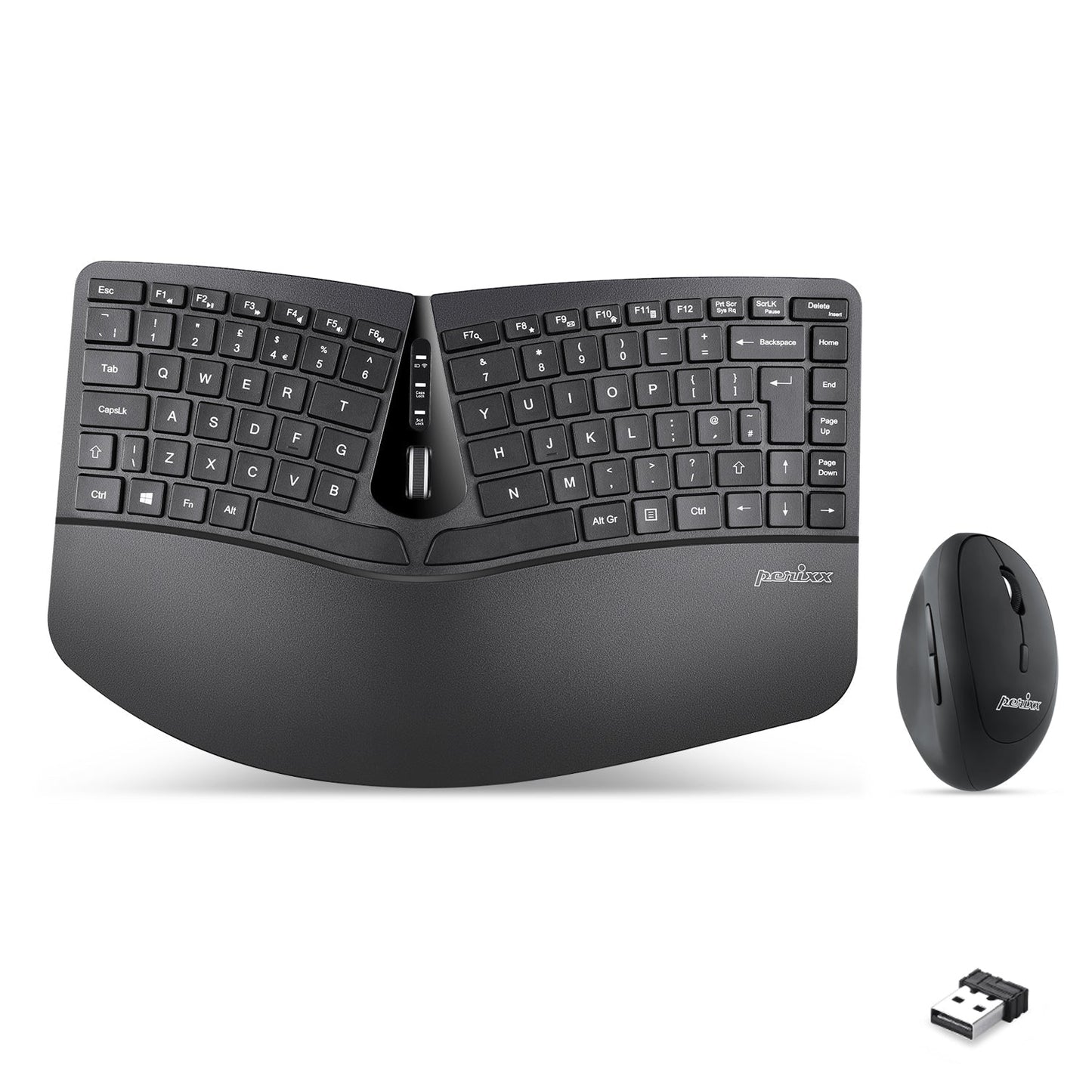 PERIDUO-606 - Wireless Ergonomic Combo (75% Keyboard and Vertical Mouse) - Perixx Europe