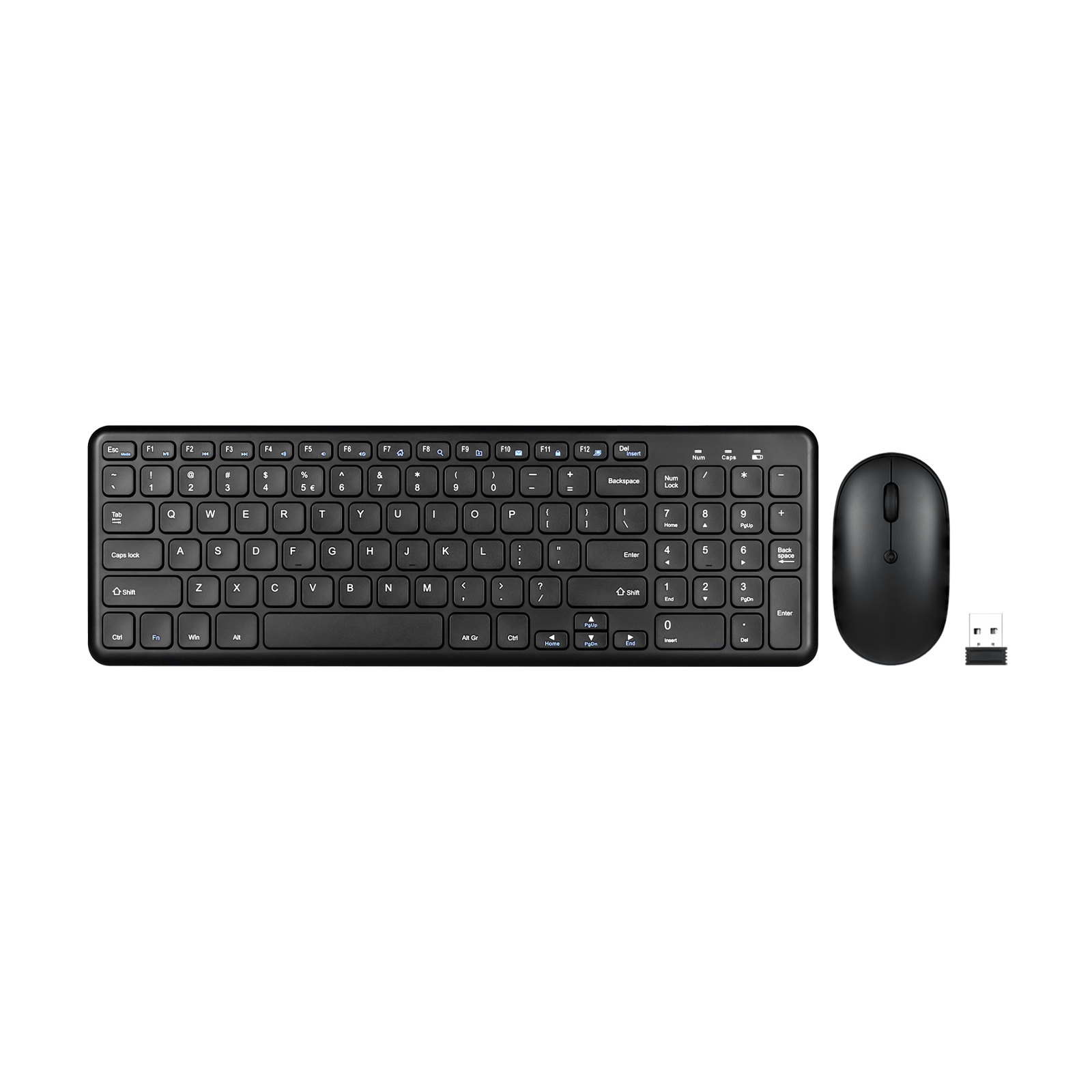 PERIDUO-613 B - Wireless Compact Set (90% Scissor Keyboard and Quiet Click Mouse) - Perixx Europe