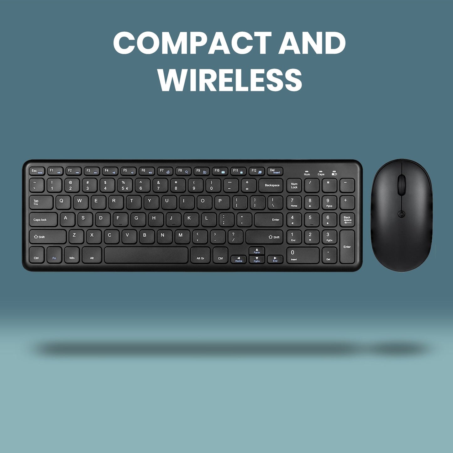 PERIDUO-613 B - Wireless Compact Set (90% Scissor Keyboard and Quiet Click Mouse) - Perixx Europe