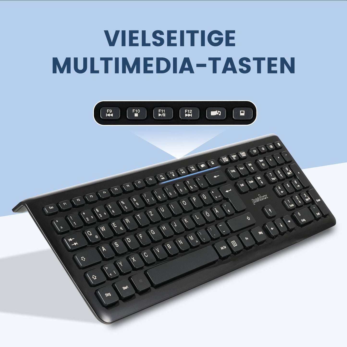 PERIDUO-703B Wireless Keyboard and Mouse Set