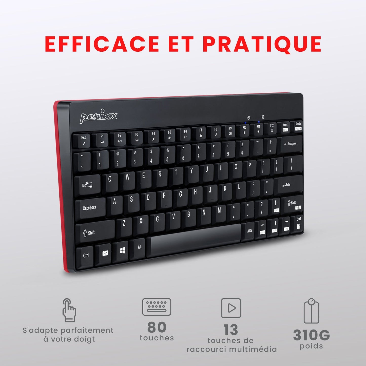 PERIDUO-712 Wireless Mini Keyboard and Mouse Combo