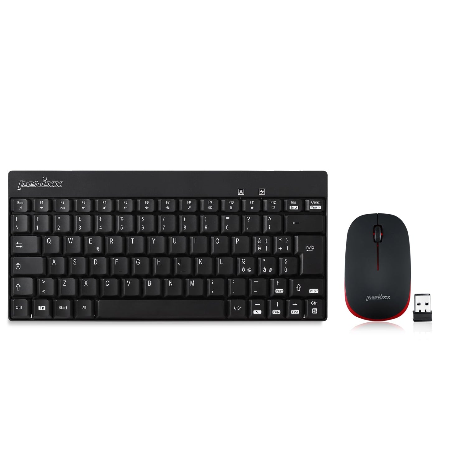 PERIDUO-712 Wireless Mini Keyboard and Mouse Combo