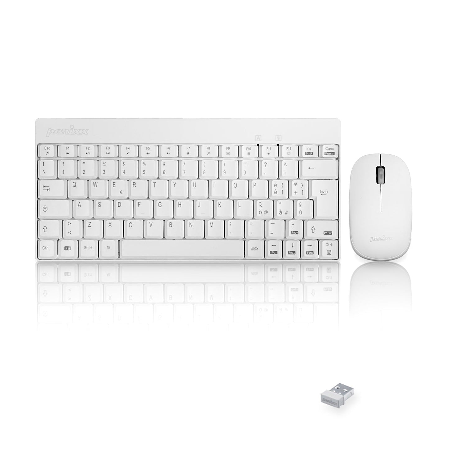 PERIDUO-712 Wireless Mini Keyboard and Mouse Combo