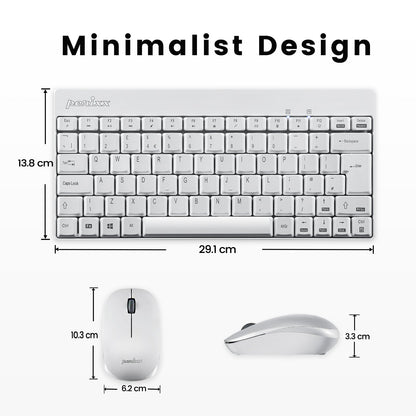 PERIDUO-712 Wireless Mini Keyboard and Mouse Combo