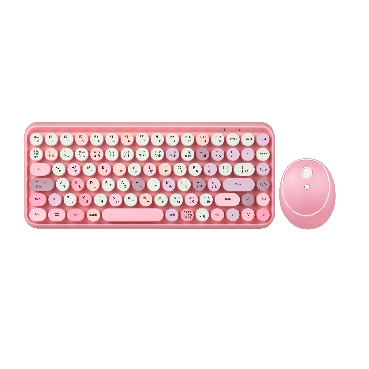 PERIDUO-713 PK - Wireless Vintage Pink Mini Combo (75% Keyboard) - Perixx Europe