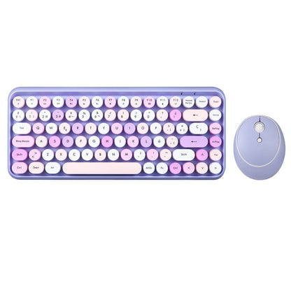 PERIDUO - 713 Wireless Vintage Pink Mini Keyboard and Mouse Combo - Perixx Europe