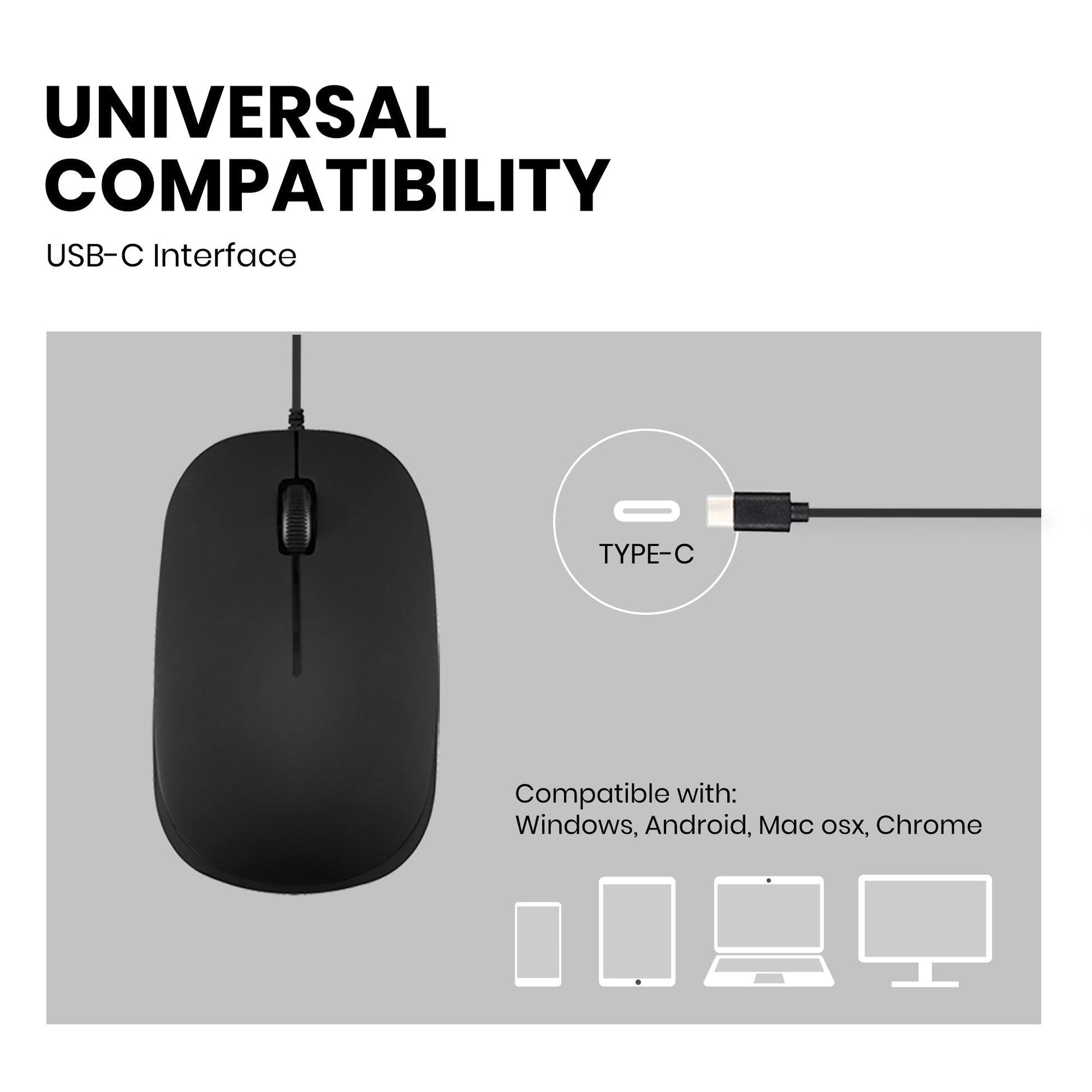 PERIMICE-201 C - Wired Mouse ONLY for USB-C - Perixx Europe