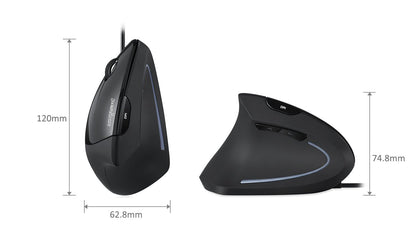 PERIMICE-513 L - Wired Left-Handed Ergonomic Vertical Mouse - Perixx Europe