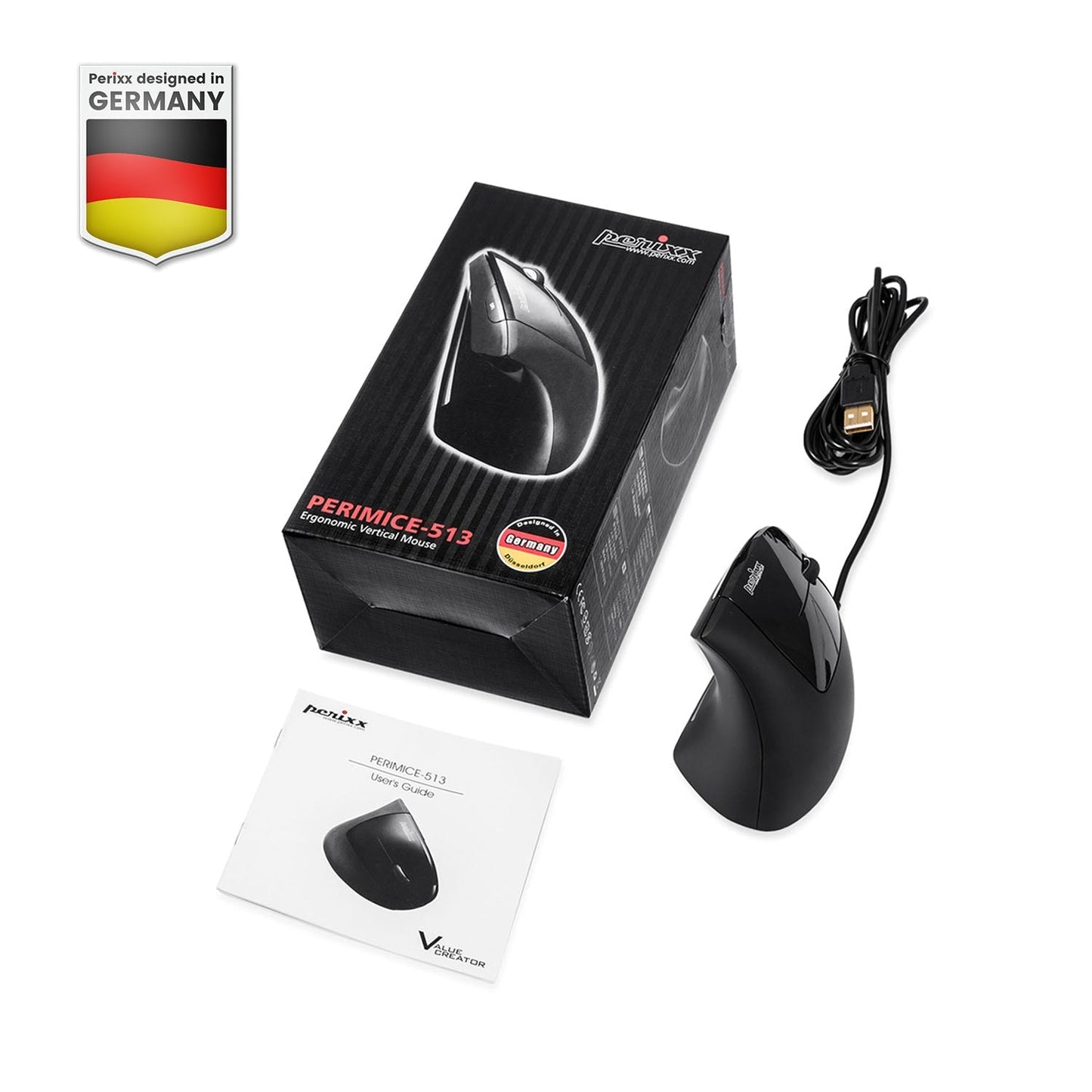 PERIMICE-513 - Wired Ergonomic Vertical Mouse - Perixx Europe