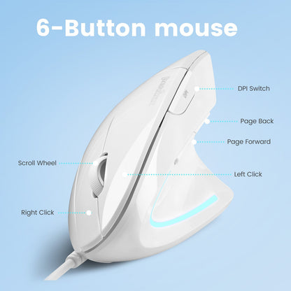 PERIMICE-513 - Wired Ergonomic Vertical Mouse - Perixx Europe