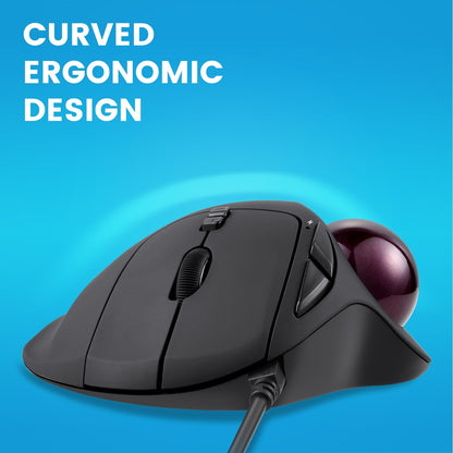 PERIMICE-517 - Wired Ergonomic Vertical Trackball Mouse Silent Click - Perixx Europe