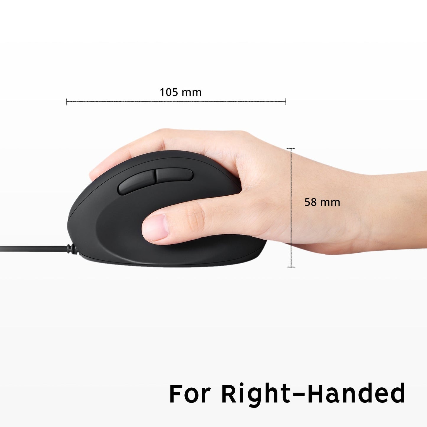 PERIMICE-519 - Wired Ergonomic Vertical Mouse Silent Click - Perixx Europe