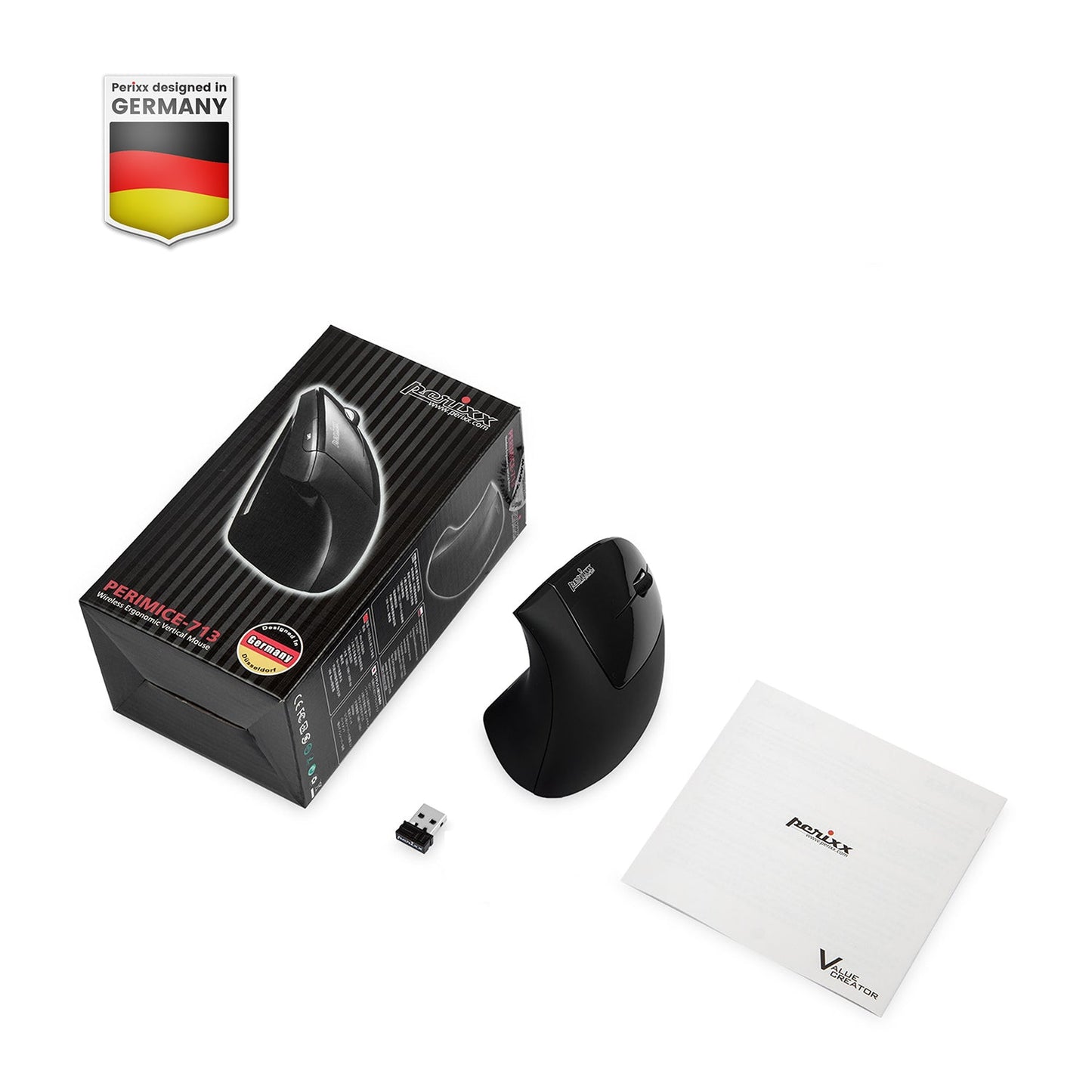 PERIMICE - 713 Wireless Ergonomic Vertical Mouse - Perixx Europe