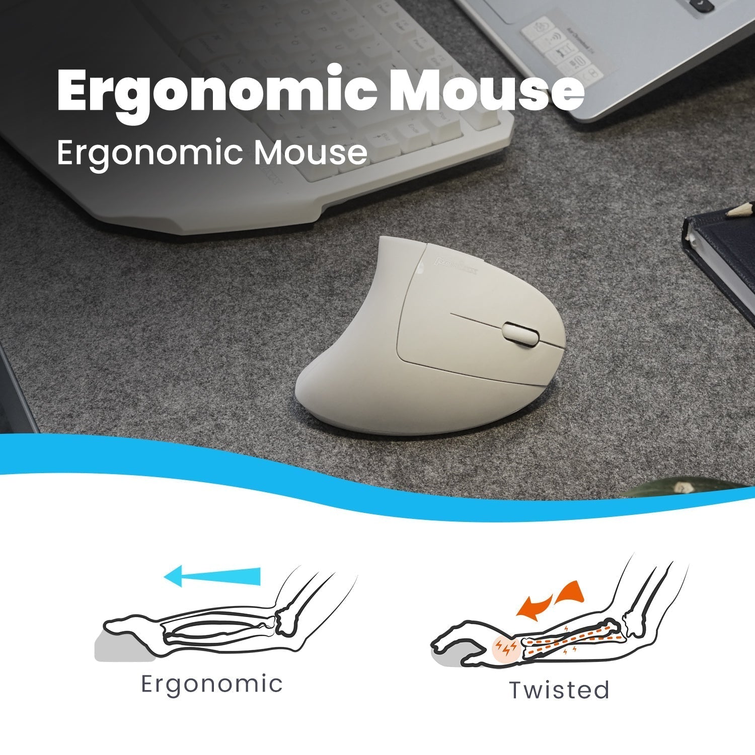 PERIMICE - 713 Wireless Ergonomic Vertical Mouse - Perixx Europe