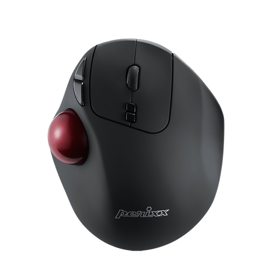 PERIMICE-717 - Wireless Ergonomic Vertical Trackball Mouse Programmable Buttons - Perixx Europe