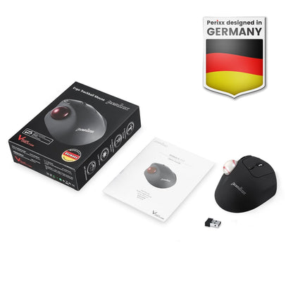 PERIMICE - 717 Wireless Ergonomic Vertical Trackball Mouse with Pointing Feature - 5 Programmable Buttons - Perixx Europe